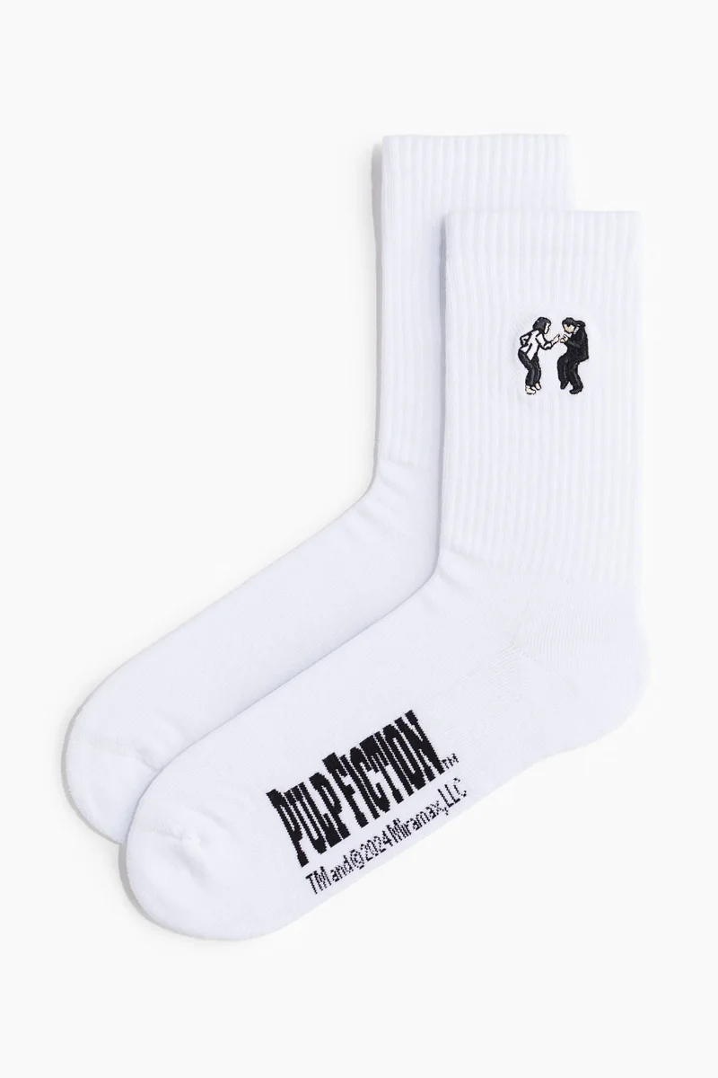 اتش اند ام Motif-Detail Socks