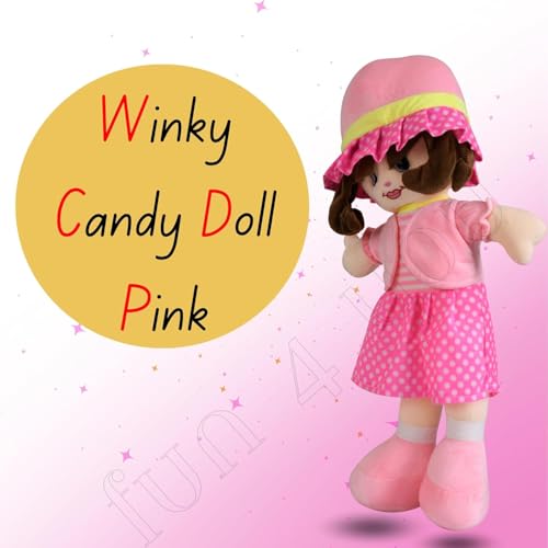 Fun4You-Cute Doll Plush Soft Toy for Kids | Ultra Soft Girl Doll Stuffed Toy with Dress & Hat | Hugging Doll for Pretend Play, Bedroom Decor & Gifting (40 CM) - Image 2