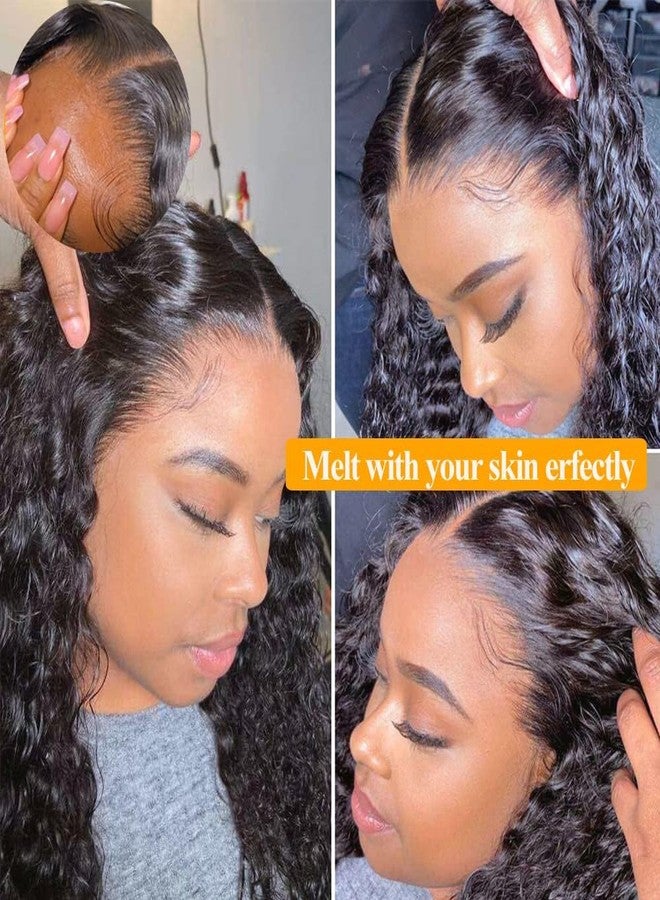 QTHAIR 18A Deep Wave HD Lace Closure 16" 5x5 Swiss Lace Closure Deep Wave Human Hair Pre-Plucked with Baby Hair Curly Closure - Image 3