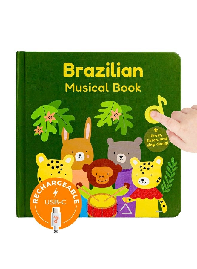 Cali's Books Cali's Books Brazilian Nursery Rhymes Book - Sound Books for Toddlers 1-3 Years Old - Interactive & Educational Music Toys for Bilingual Children with Lyrics & Translations - Musical Gifts for Kids  - Image 1