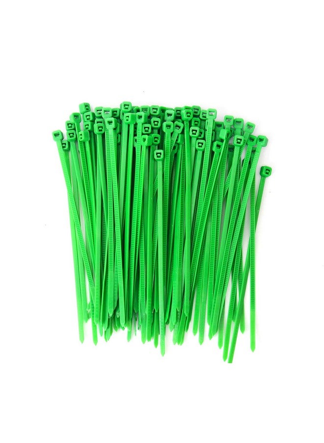 Electronicspices Electronic Spices (2.5mmX100mm) Heavy Duty Industrial Grade Self Locking Cable Zip Ties Green - Pack of 100 - Image 1