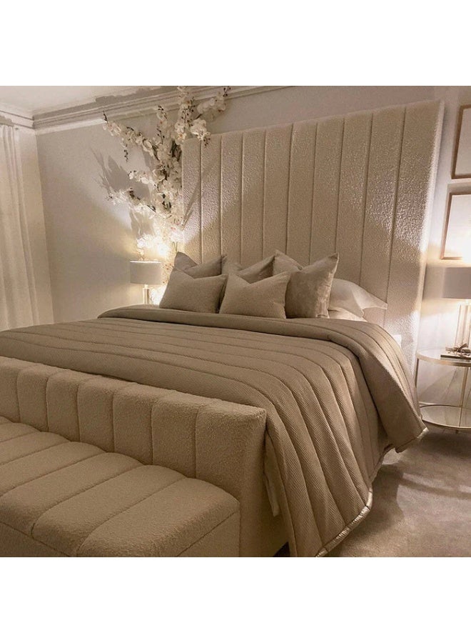 Havana Beds And Upholstery Nori Panelled Handmade King Bed (Suitable Mattress fit :180 cm x 200 cm) - Image 1