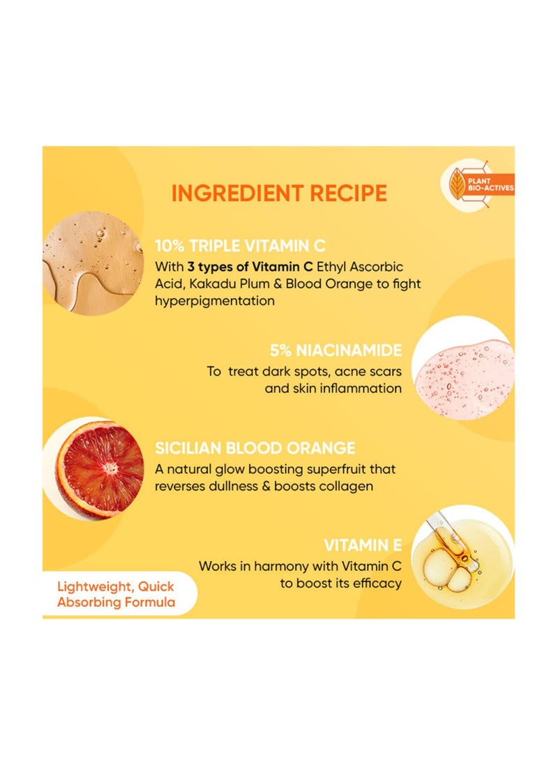 Dot & Key - DOT & KEY Dot&Key 10% Vitamin C + E,5% Niacinamide Serum|Vitamin C Serum For Glowing Skin|Fades Pigmentation & Dark Spots|Vit C Serum With Blood Orange&Pumpkin |30Ml - Image 1