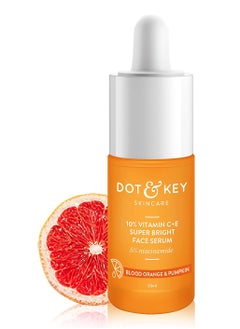 DOT & KEY Dot&Key 10% Vitamin C + E,5% Niacinamide Serum|Vitamin C Serum For Glowing Skin|Fades Pigmentation & Dark Spots|Vit C Serum With Blood Orange&Pumpkin |30Ml