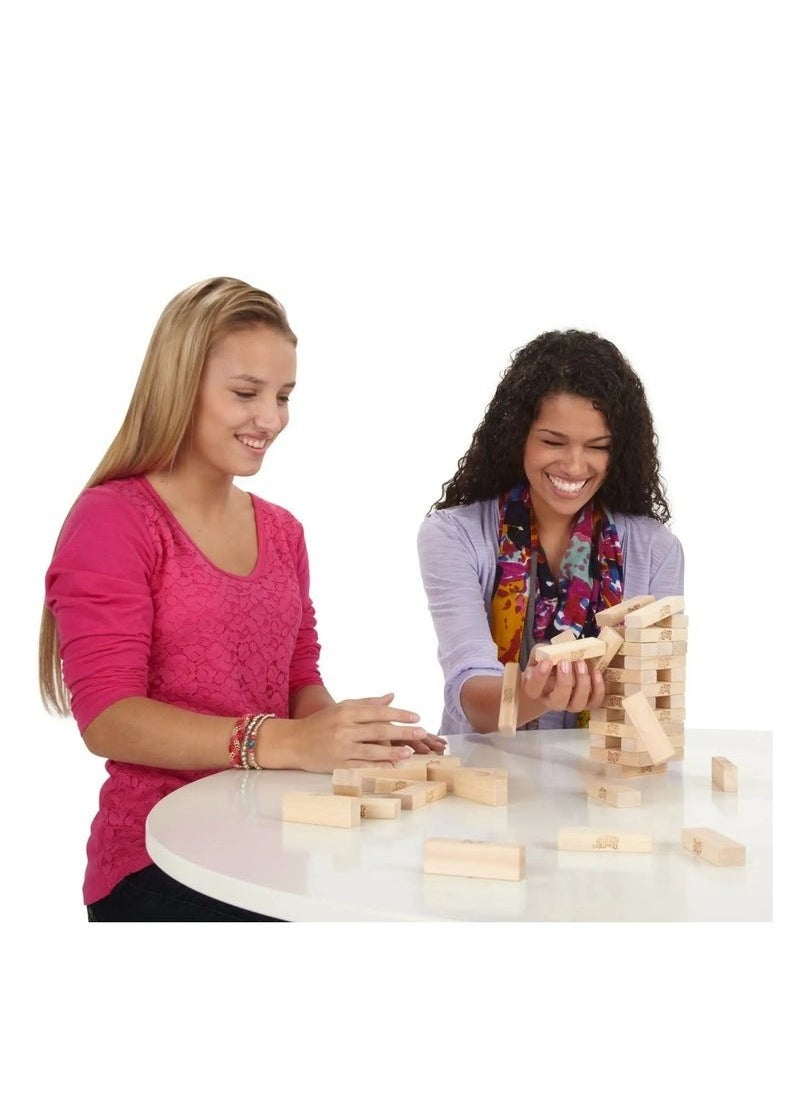 Zashe Classic Genuine Hardwood Stacking Tower Game – Fun Family Game for Kids Ages 6+  - Image 5