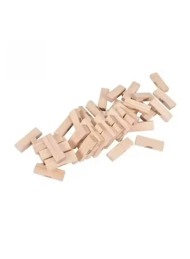 Zashe Classic Genuine Hardwood Stacking Tower Game – Fun Family Game for Kids Ages 6+ - Image 2