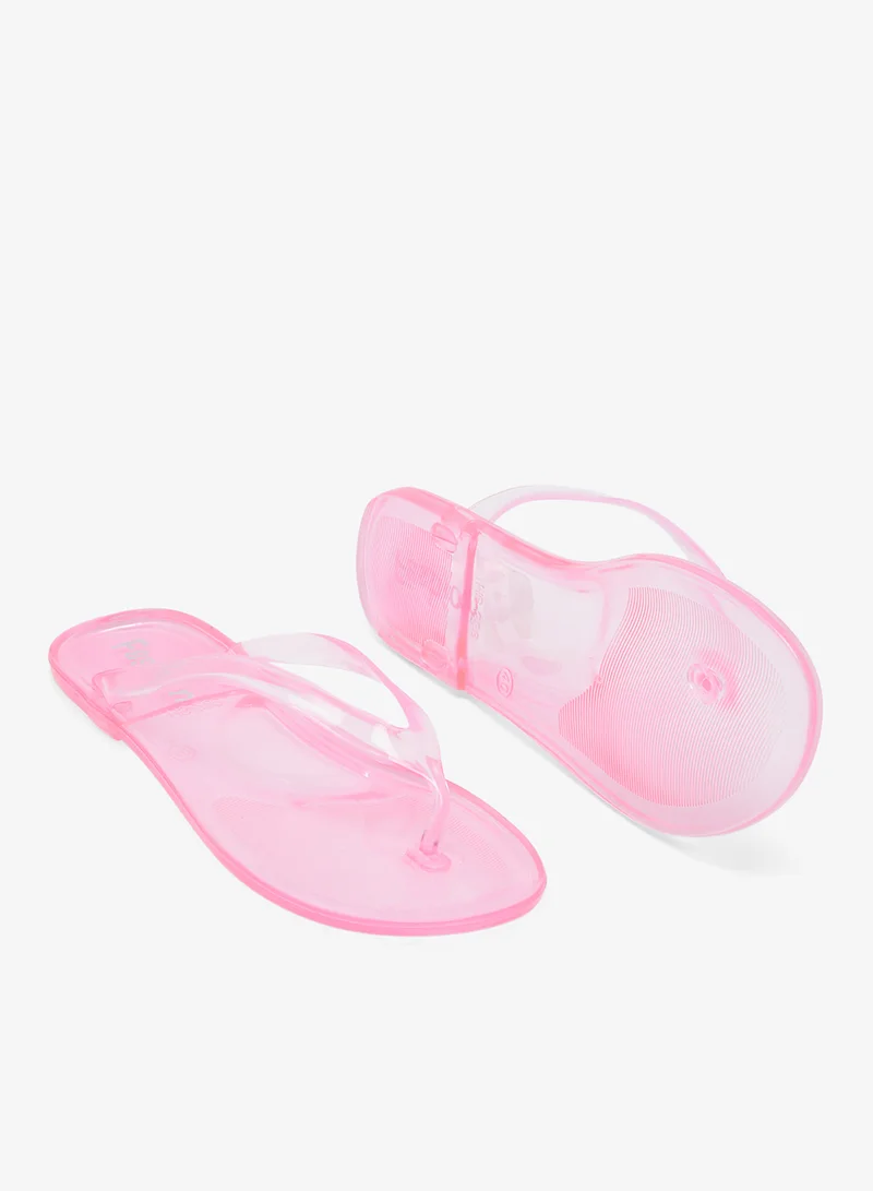 Ginger Pink Jelly Strap Detail Flats for Women | Best Price UAE