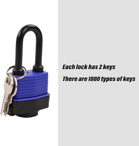 SEPOX® Heavy-Duty 44mm 1.75" Out-Door Padlock Keyed-Alike, Water-Resistant Cover, Steel Lock with Same-Key, Extra-Long-Shackle Anti-Rust, Brass Cylinder for Boat, Fishing, Marine, Fence - Image 5
