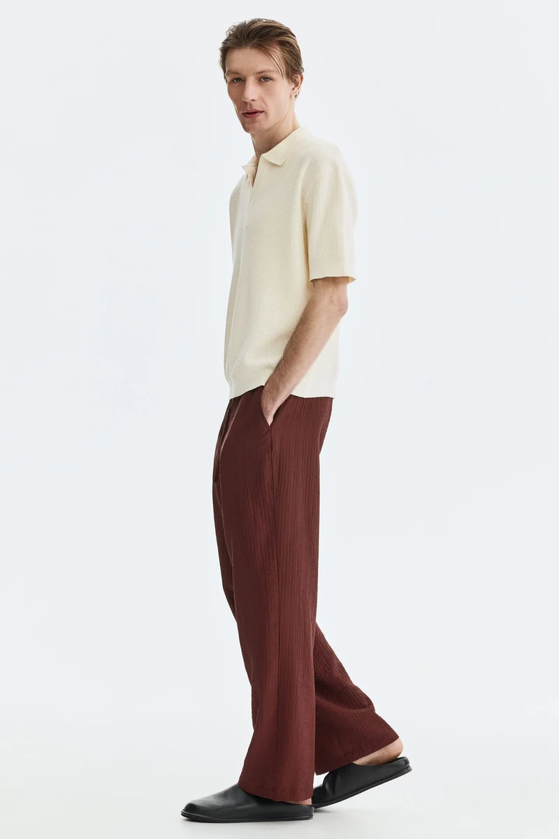 H&M  Regular Fit Cable-knit polo shirt for Men | Best Price UAE