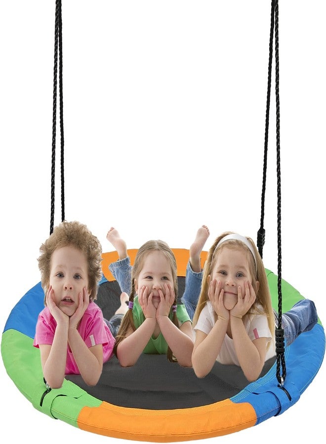 Coconut Saucer Swing for Kids Outdoor, 40 Inch Tree Swing 600LB Weight Capacity Waterproof 900D Oxford Fabric for Backyard Playground Round Swing, Heavy Duty Circle Swing, Disc Swing (3 Colors) - Image 1