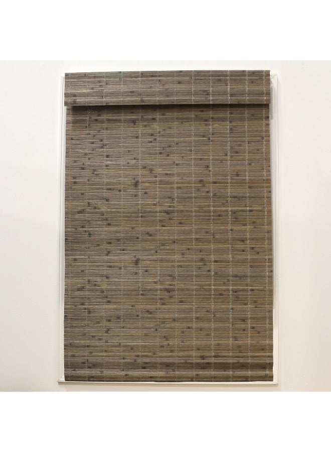 Radiance Cordless Bamboo Roman Shades for Windows  Flatstick Bamboo Blinds for SemiPrivate Light Control  Easy to Lift  Fold Up Window Shades  Driftwood  30 in W X 64 in L 2216606E - Image 4