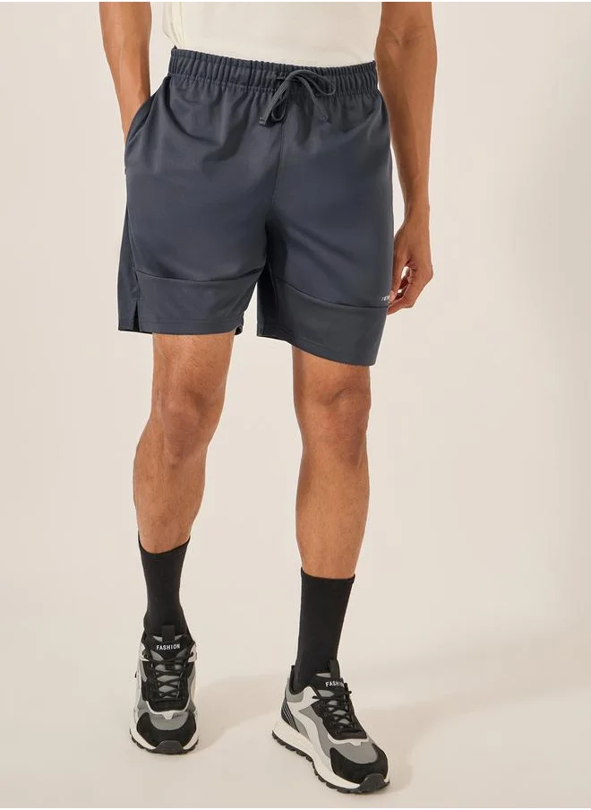 Styli Slogan Print Regular Fit Training Shorts