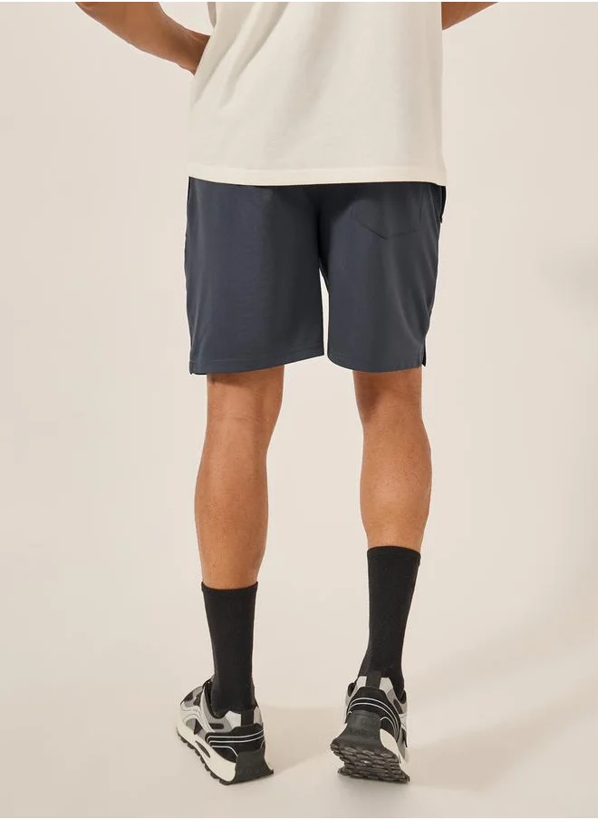 Styli Slogan Print Regular Fit Training Shorts