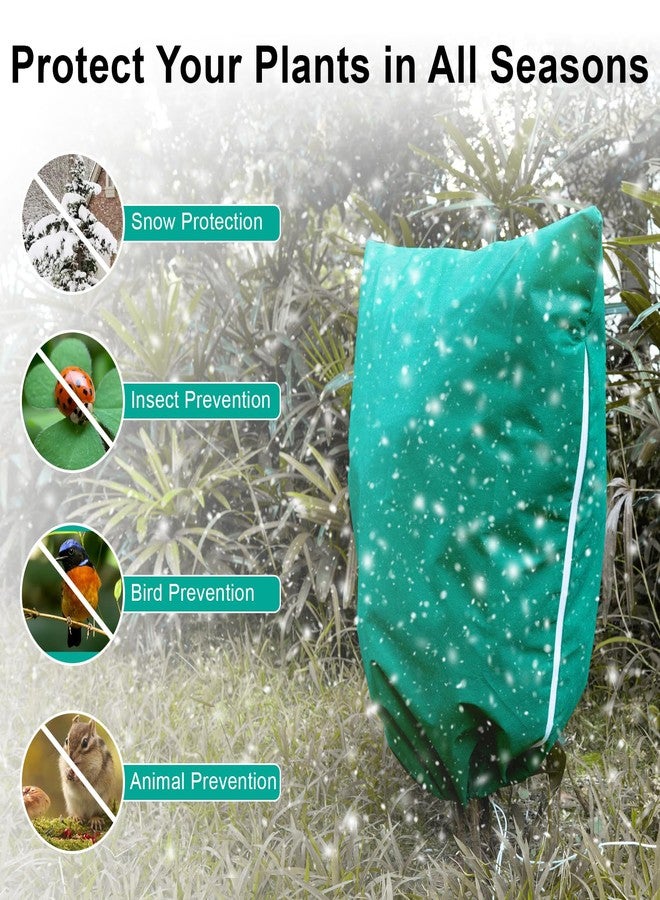 Insoma 2 Packs Plant Covers Freeze Protection 31.5" W X 47.3" H, Outdoor Plants Frost Protection Covers with Zipper & Drawstring, Frost Blankets for Tree, Shrub Potted Plants Cover in Winter - Image 5