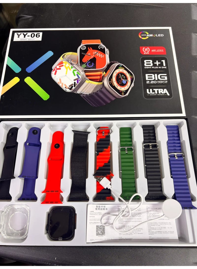 YY06 Ultra  Smart Watch 2.20 inch  Super Amoled Display 8 Features Bluetooth Calling Fitness Tracker - Image 1