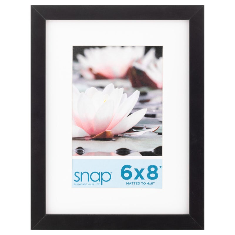 SNAP Snap  6x8 Wall Mount Mat Picture  Perfect for Showcasing Memories in Style  Versatile and Durable Design for Home or Office Dcor  Rectangular Black TableTop  Single Picture Frame 