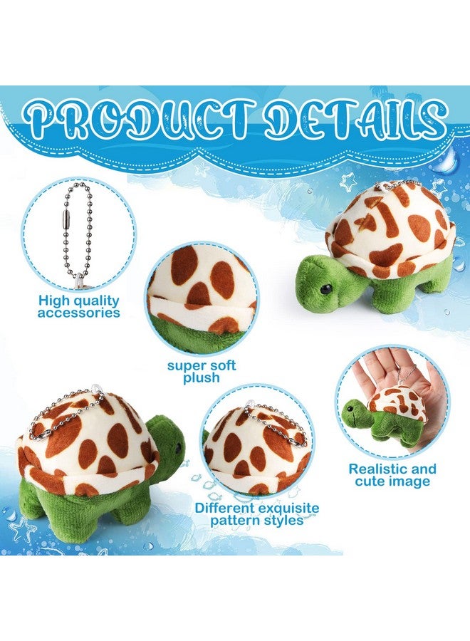 Hungdao 36 Pcs Mini Turtle Stuffed Toy Bulk Small Turtle Plush Toys Soft Cute Stuffed Animal Decorations Animal Sea Party Favor for Adults Ocean Themed Birthday Supplies, 2.7 x 3.7 Inch - Image 4