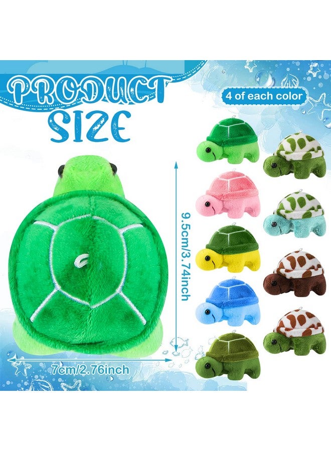 Hungdao 36 Pcs Mini Turtle Stuffed Toy Bulk Small Turtle Plush Toys Soft Cute Stuffed Animal Decorations Animal Sea Party Favor for Adults Ocean Themed Birthday Supplies, 2.7 x 3.7 Inch - Image 3