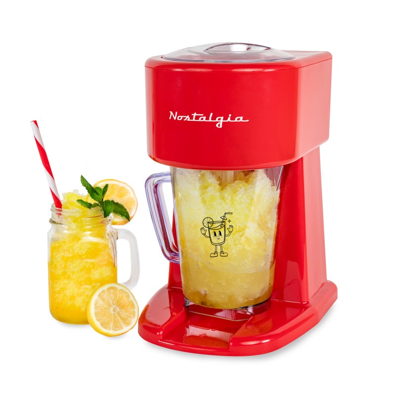 Nostalgia Retro 40-Ounce Frozen Beverage Station - Slushie Machine and Ice Shaver with Automatic Mixing for Soda, Cocktails and Margaritas - Easy & Safe Use - Red - Image 1
