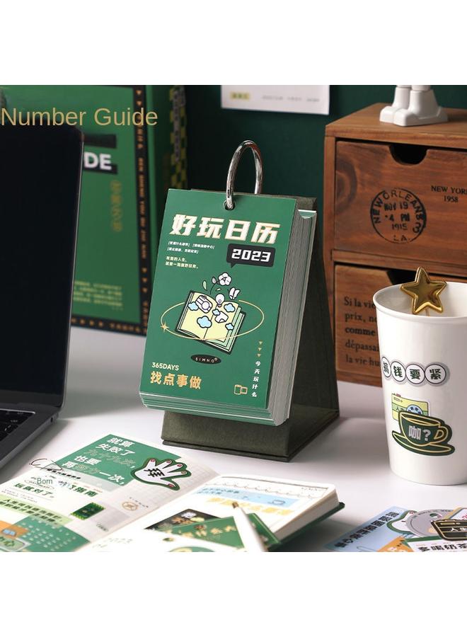 Bluejw 2023 Calendar Hand Account Suit Tape Gift Life Interesting Guide Creative Gift Box Ins Wind Desk Calendar Weidong - Image 3