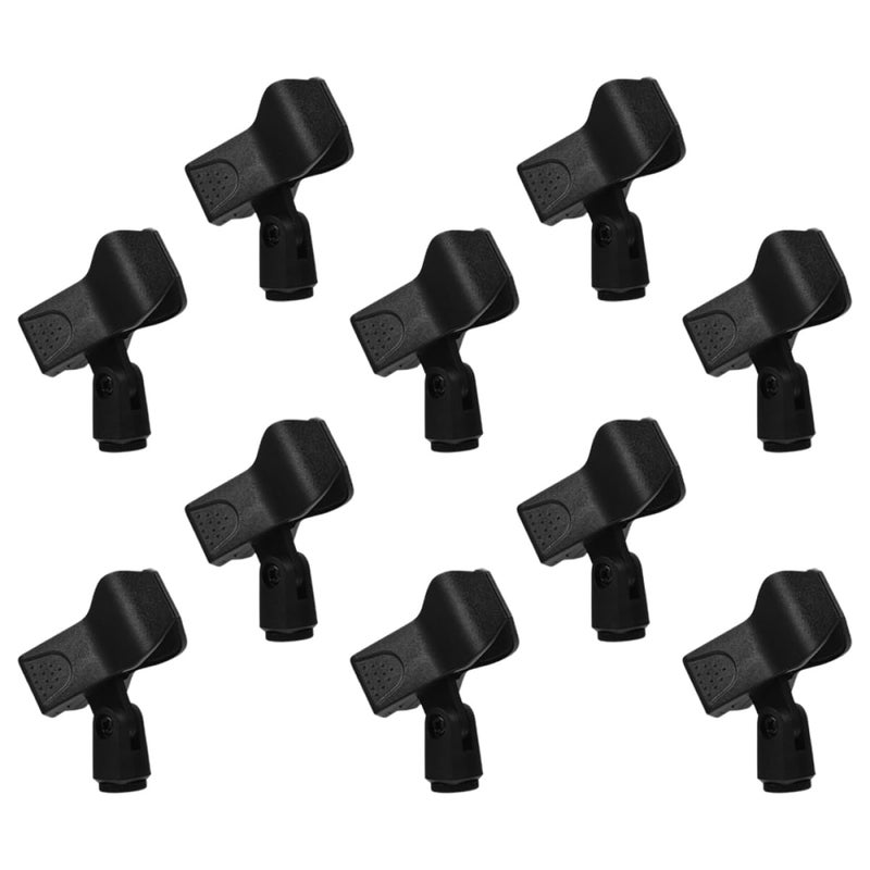 10pcs Black Microphone Clip Holder for Stands and Desks Portable Cable Clips for Live Streaming and Meetings - Image 2