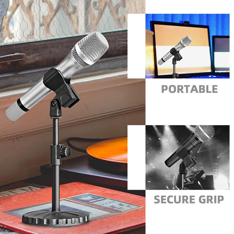 10pcs Black Microphone Clip Holder for Stands and Desks Portable Cable Clips for Live Streaming and Meetings - Image 4