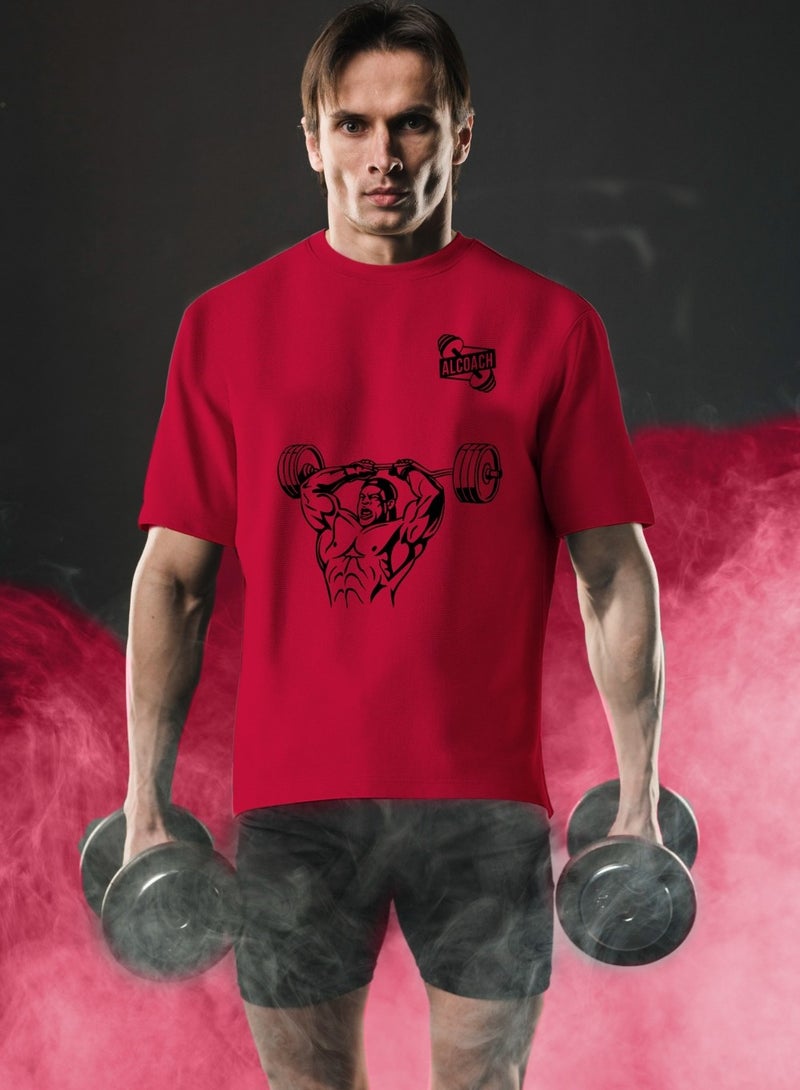 ALCOACH Bodybuilding - Men's Sports T-Shirt Made of Pure Cotton Designed for Comfort and Style Suitable for All Bodybuilding Weightlifting and Other Sports Activities - Image 3