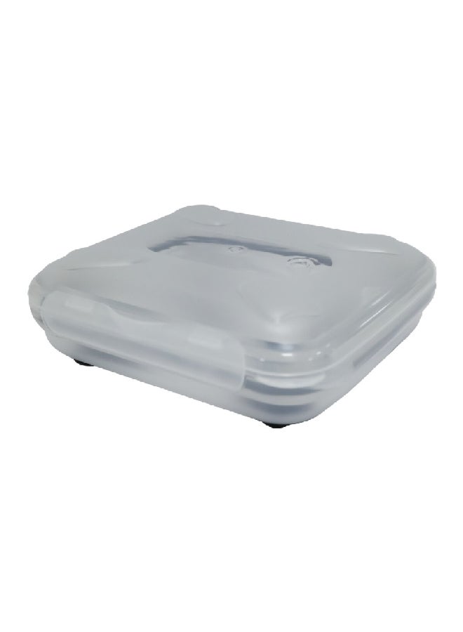 smash 2-Piece Hinged Lid Leakproof Air Tight Sandwich and Snack Box Clear and Black 6 x 24 x 16 cm 11246 - Image 2