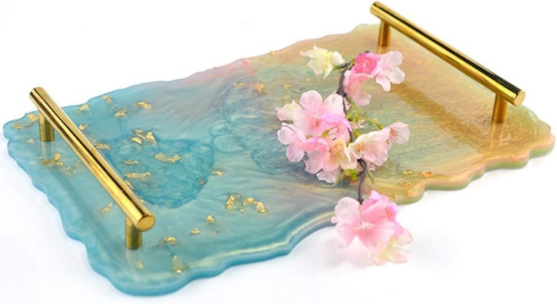 SNOOGG Resin Silicone Pack of 1 Zig-Zag Tray Mold for Serving, DIY Crafts and More Size 10 x 16 - Image 4