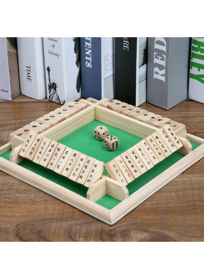 Double-sided Digital Four-sided Flip Card Game Chess Wooden Children's Educational Game Computing Early Education Toys - Image 4