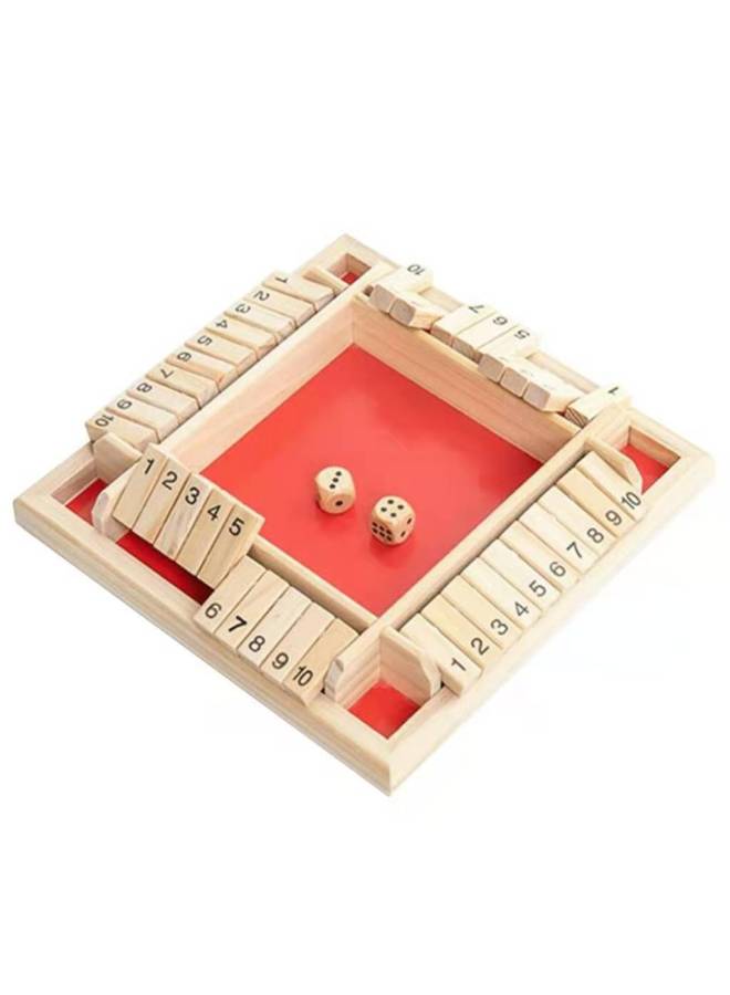 Double-sided Digital Four-sided Flip Card Game Chess Wooden Children's Educational Game Computing Early Education Toys - Image 2
