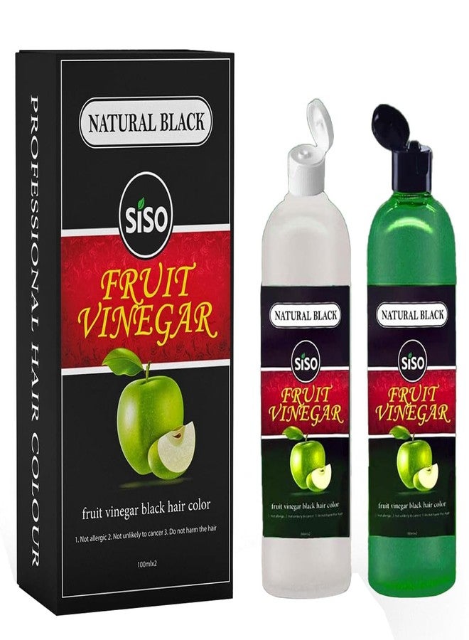 Siso Fruit Vinegar Permanent Hair Color, Natural Black Color Dye, Natural Ammonia Free Color Dye | Made In India,1 Count - Image 1