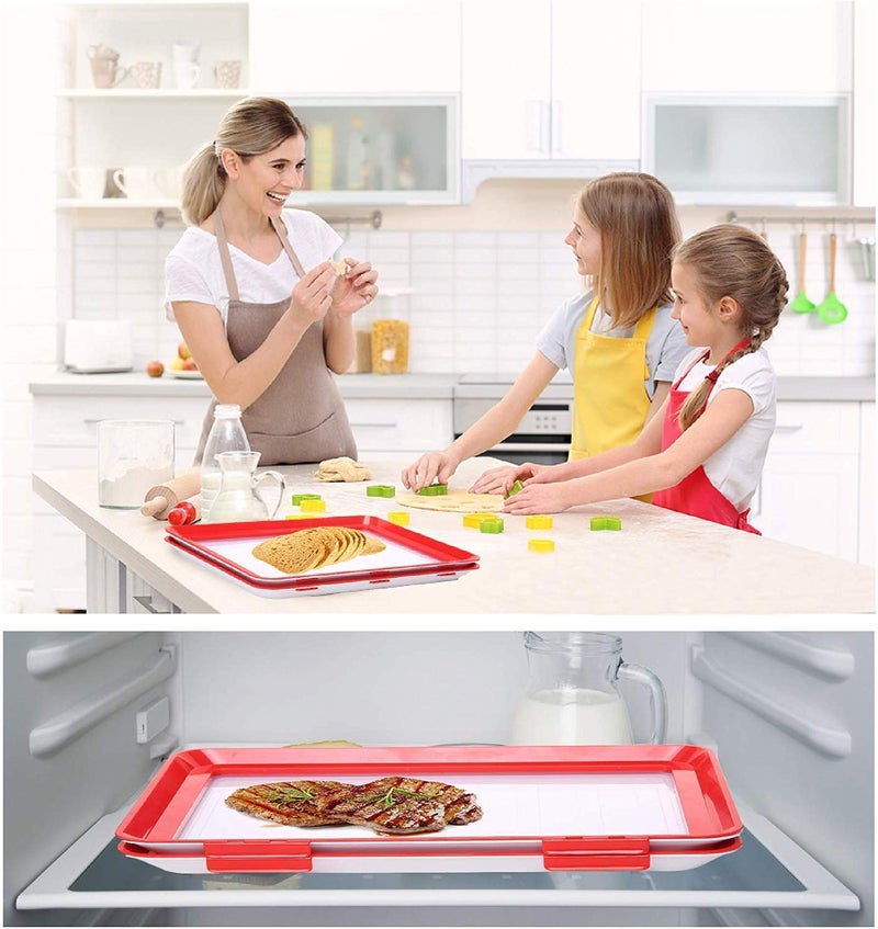 Wishbone Food Fresh Keeping Cover Clever Tray Creative Food Plastic Preservation Tray Kitchen Storage Container for Long Food Freshness Preservation - Image 3