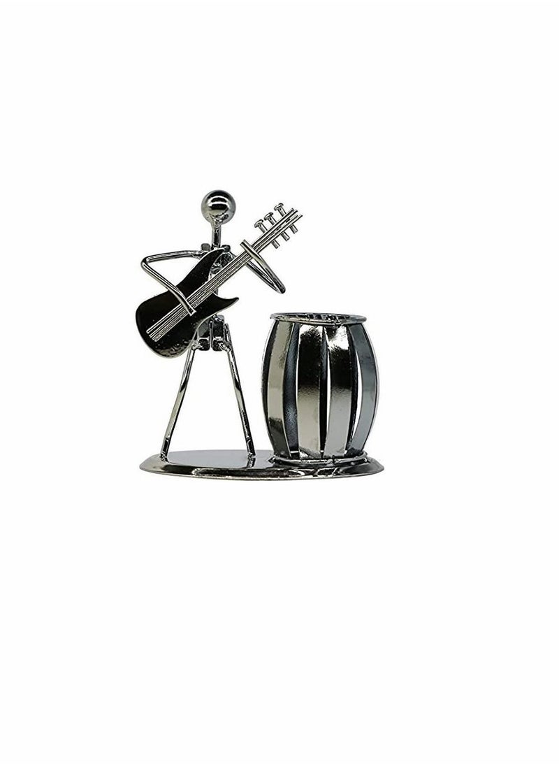 Y&D Guitar Pen Holder Creative Desktop Accessories Multipurpose Metal Desk Pencil For Gifts, Kids, Students, and Office Stationary  - Image 1