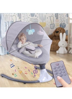 XiuWoo Automatic Electric Infant Baby Swing Cradle, Baby Rocking Chair, Baby Bouncer and Baby Rocker with Adjustable Speed and Bluetooth Music, Mosquito Net  - Image 1