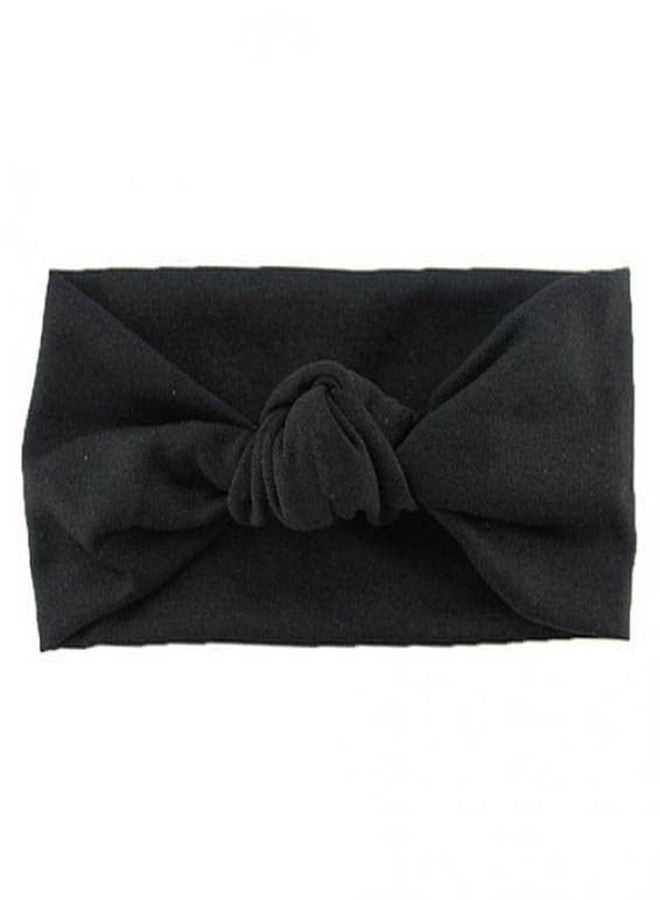 Rinpoche Sales Women and Girls Cotton Hairband Elastic Head Bands Ladies Hair Styling Band Hair Accessories Pack of 3 (Black) - Image 2