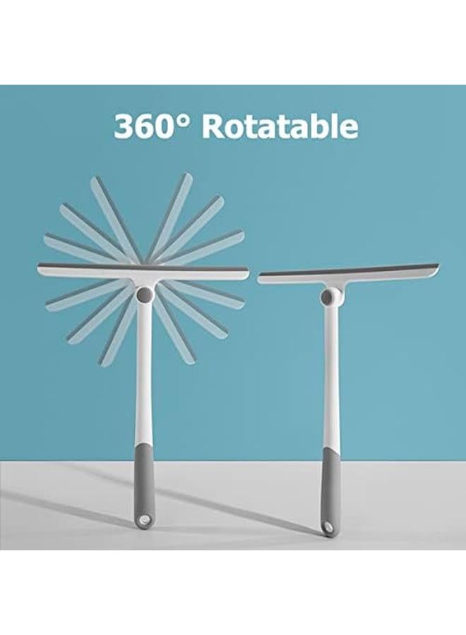 ECVV Window Washer Shower Squeegee For Shower Doors Glass Window Wiper Window Cleaning Tool Brush For Glass Doors Bathroom Mirrors Windows Cars And Tile Walls - Image 4