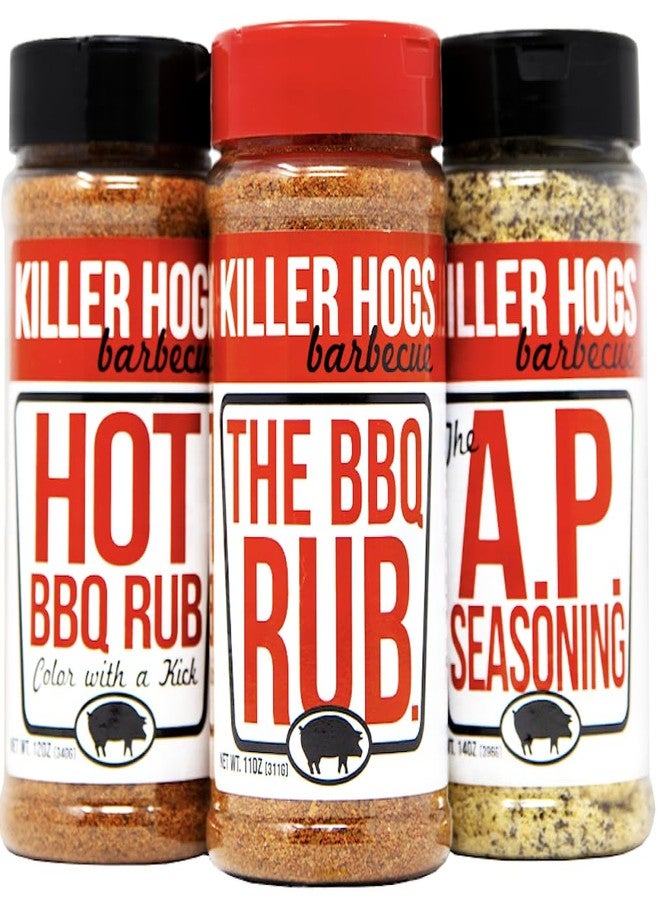 Killer Hogs مجموعة توابل كيلر هوغز للشواء + توابل الشواء الحارة + توابل متعددة الاستخدامات | أفضل 3 توابل للشواء والتدخين والتحمير وتتبيل اللحم البقري والدجاج ولحم الخنزير والأسماك والخضراوات وغيرها | 37 أونصة - Image 1