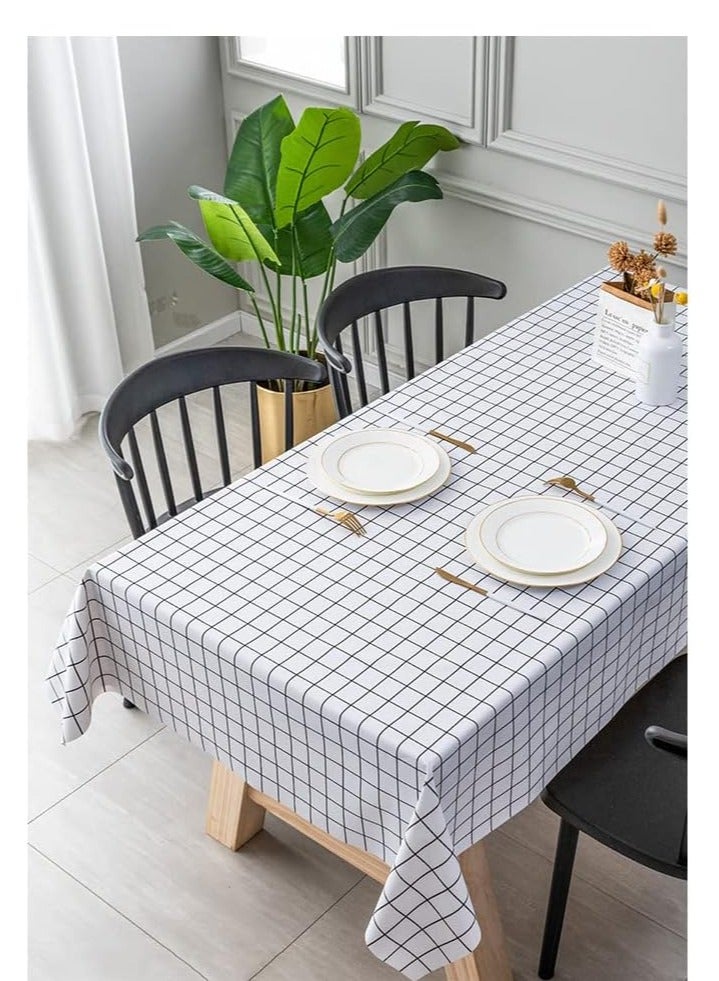 Anna Minimalist Home Dining Table and Desk Decor - Waterproof, Oil-proof, Easy-Clean PVC Tablecloth - Image 3