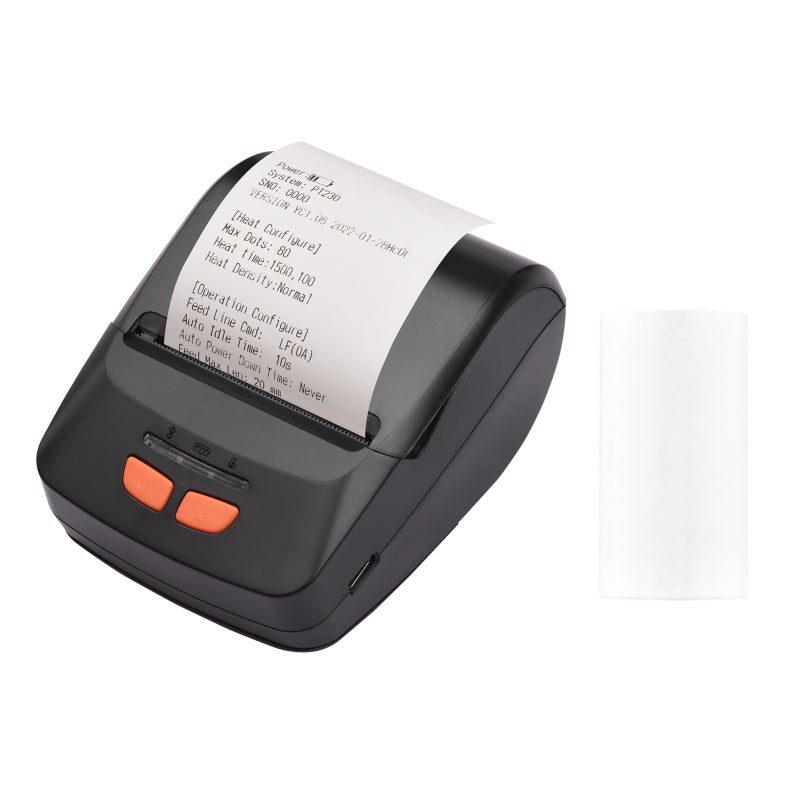 Bisofice 58mm Portable Mini Thermal Receipt Printer with 2000mAh Battery - Strong Compatibility for Windows Android iOS - 203dpi Resolution High-Speed Wireless Printing for Retail Business - Image 1