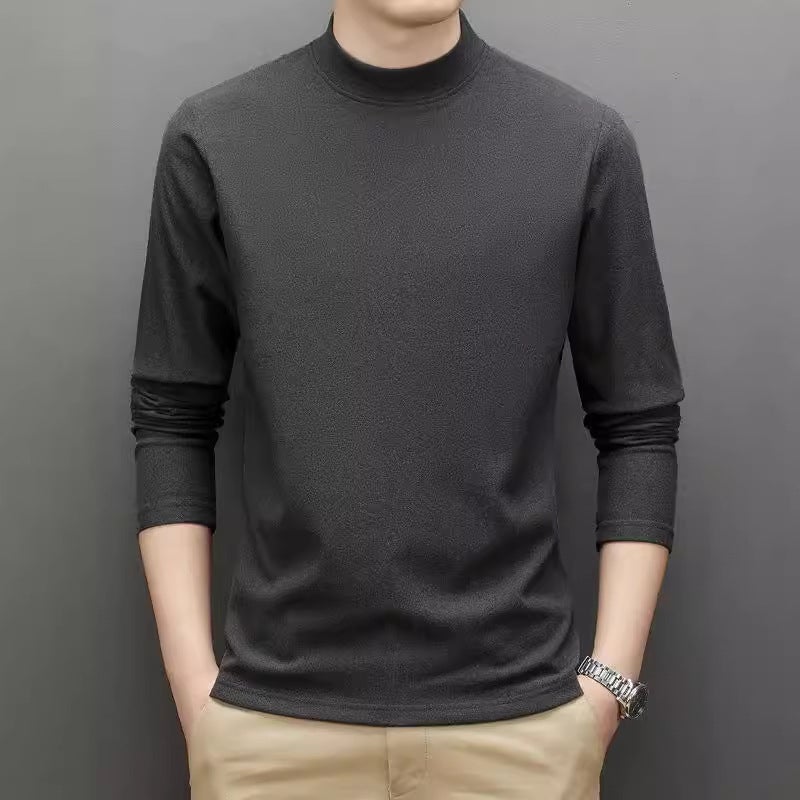 قميص أساسي مزدوج الجوانب من المخمل الألماني مع بطانة من الفليس، سترة دافئة بأكمام طويلة للرجال والنساء ذات ياقة شبه عالية - Image 4