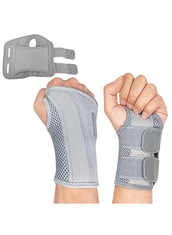 Gray Splints Arabest Adjustable Wrist Splint for Men and Women, Carpal Tunnel Wrist ...