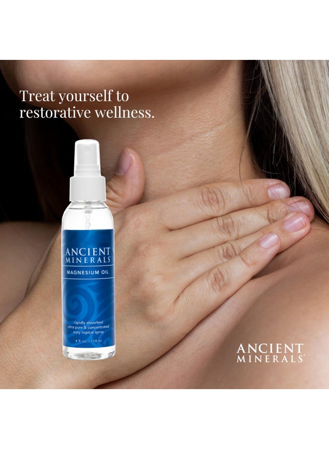 Ancient Minerals Ancient Minerals Magnesium Oil spray bottle, high concentration topical genuine zechstein magnesium chloride topical magnesium (4fl oz)  - Image 4