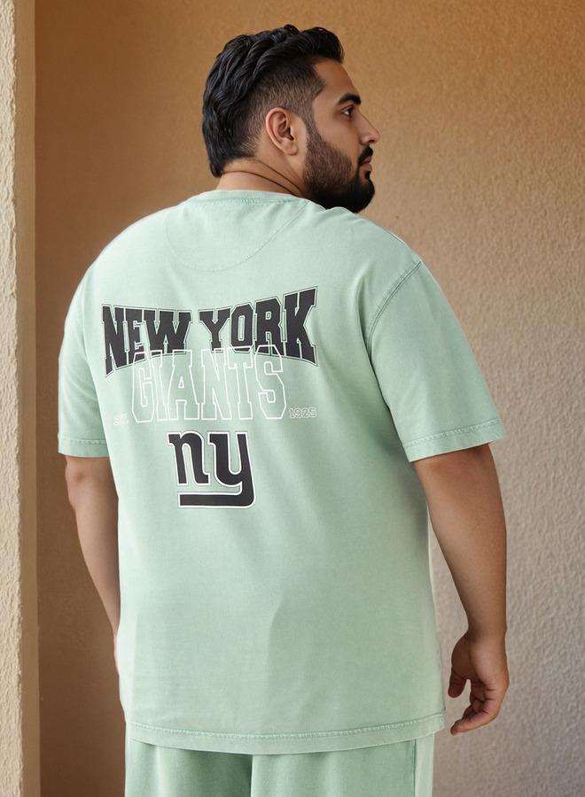 سبلاش فيڤ تيشيرت مطبوع بمقاس كبير لفريق نيويورك جاينتس - Image 3