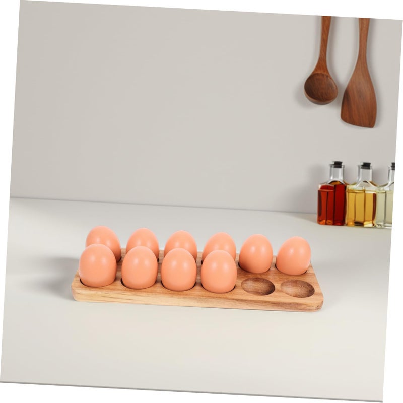 Wooden Egg Holder Penguin Pattern Fridge Organizer 11 7X11 7X2 CM Kitchen Storage - Image 5