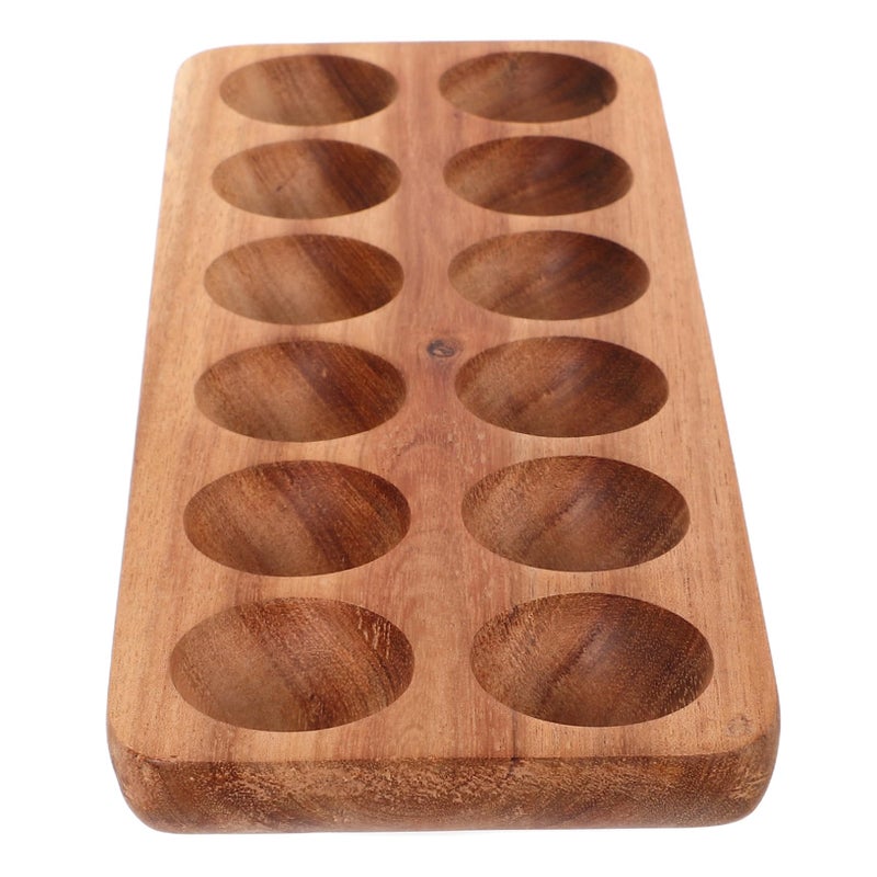 Wooden Egg Holder Penguin Pattern Fridge Organizer 11 7X11 7X2 CM Kitchen Storage - Image 2