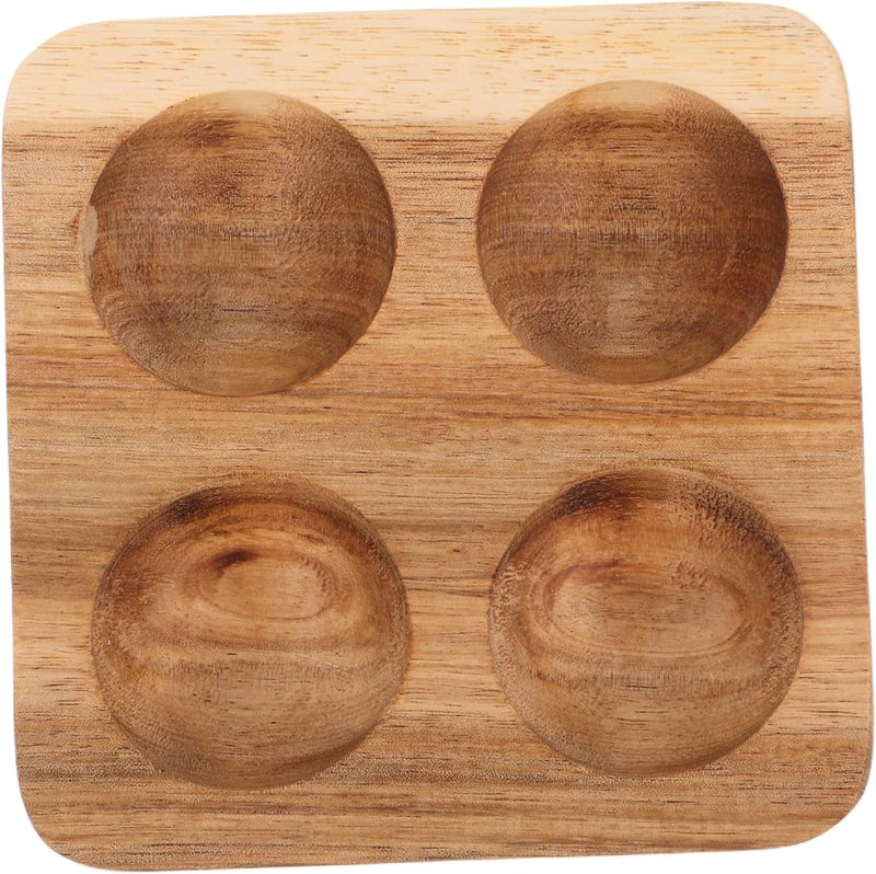 Wooden Egg Holder Penguin Pattern Fridge Organizer 11 7X11 7X2 CM Kitchen Storage - Image 1