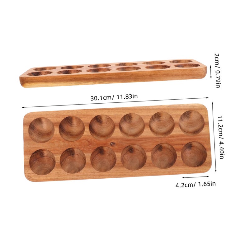 Wooden Egg Holder Penguin Pattern Fridge Organizer 11 7X11 7X2 CM Kitchen Storage - Image 3
