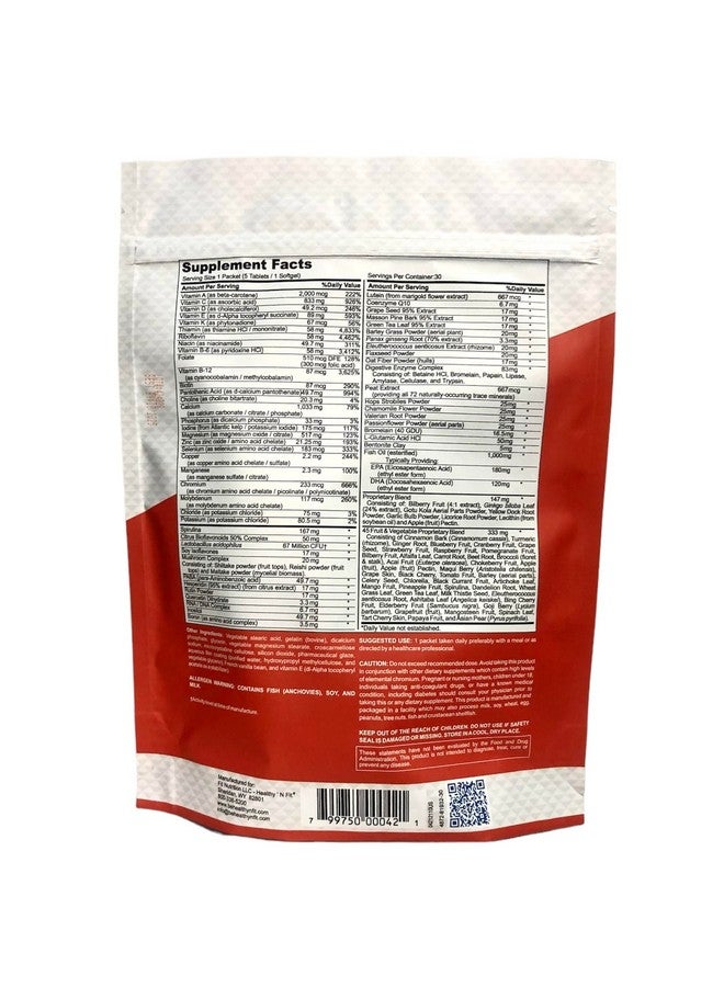 Healthy 'N Fit Healthy 'N Fit NUTRI Pack - 30 Day Pkt -One Pack Daily, Multivitamin All-in-One Packets  - Image 2