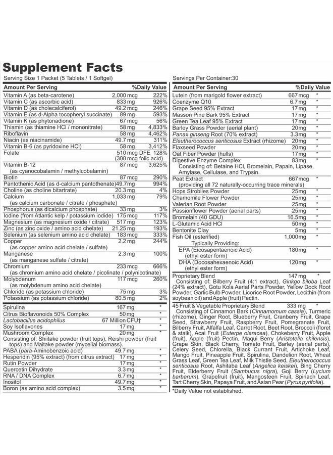 Healthy 'N Fit Healthy 'N Fit NUTRI Pack - 30 Day Pkt -One Pack Daily, Multivitamin All-in-One Packets  - Image 3